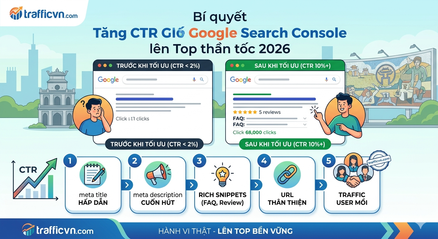 Bí quyết Tăng CTR Google Search Console để bứt phá thứ hạng thần tốc
